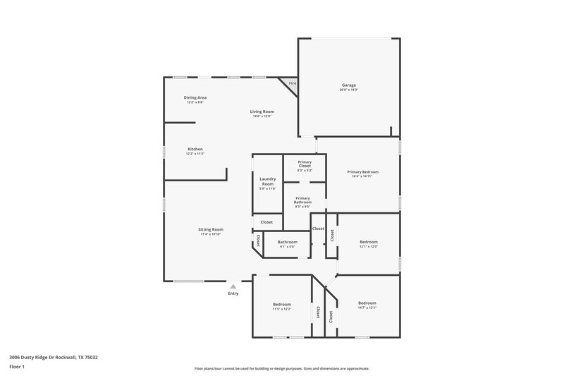 2,075/Mo, 3006 Dusty Ridge Drive Rockwall, TX 75032 Floor Plan View