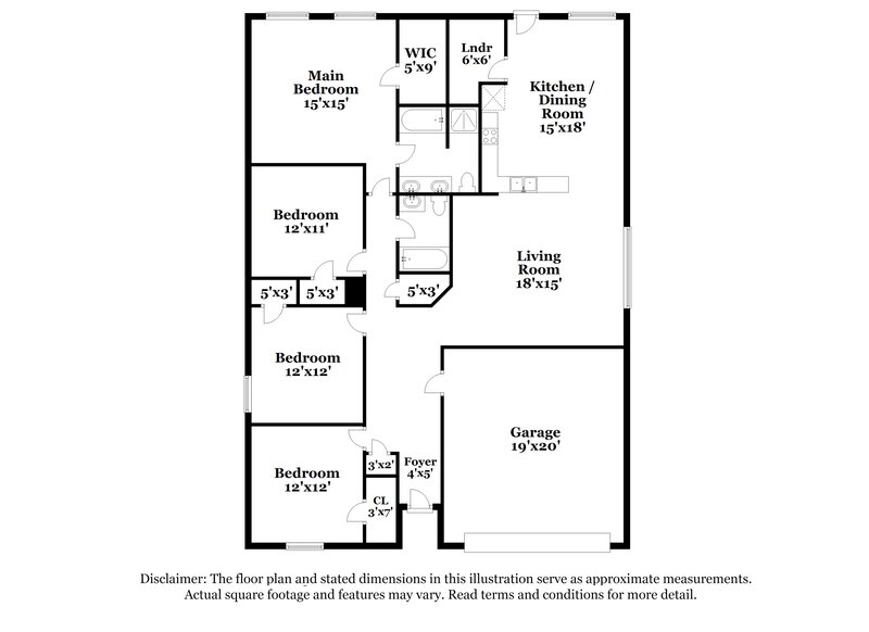 2,105/Mo, 12025 Arbor Lake Rd Rhome, TX 76078 Floor Plan View