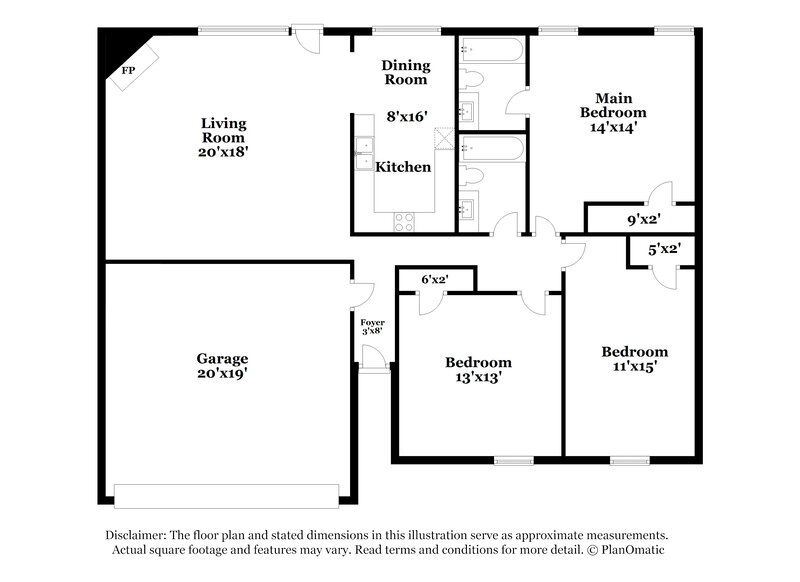 2,290/Mo, 1011 Brookside Dr Cedar Hill, TX 75104 Floor Plan View