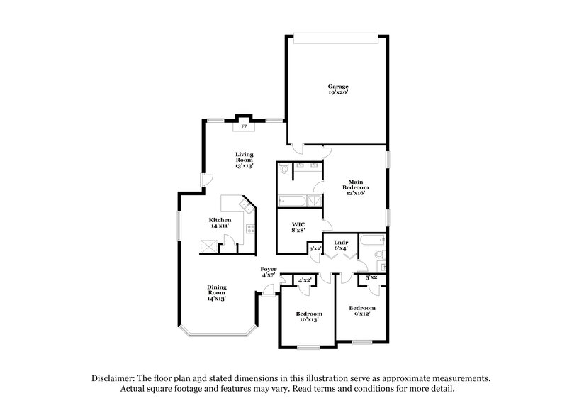 3,000/Mo, 2823 Saint Martin Lancaster, TX 75146 Floor Plan View