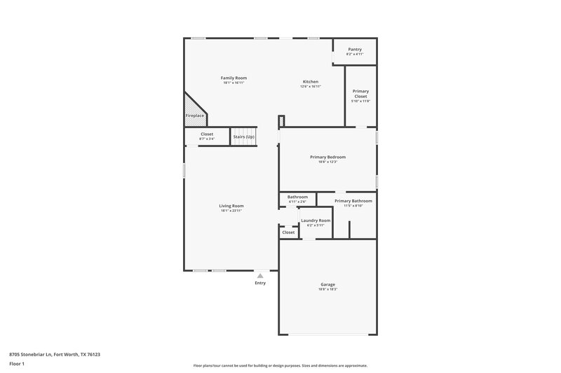 2,590/Mo, 8705 Stonebriar Ln Fort Worth, TX 76123 Floor Plan View