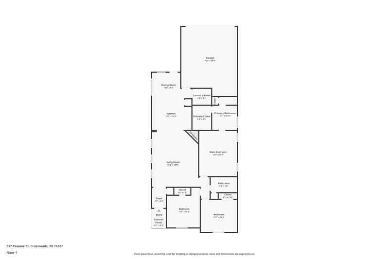 2,135/Mo, 517 Pawnee St Cross Roads, TX 76227 Floor Plan View
