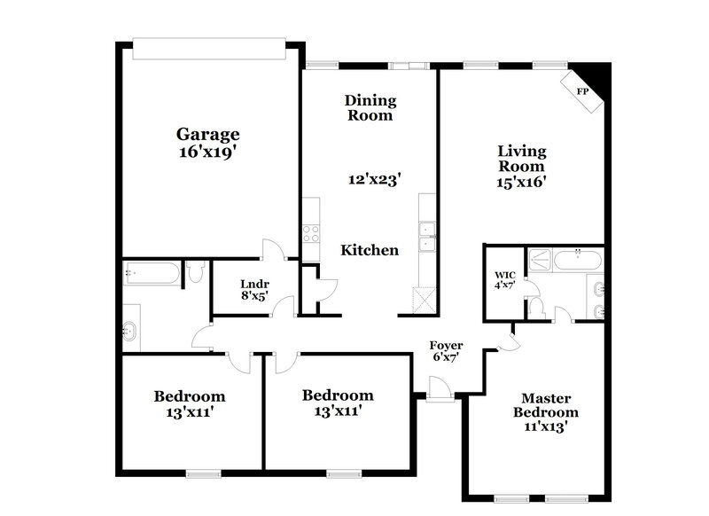 2,270/Mo, 1705 Hickory Creek Ln Rockwall, TX 75032 Floor Plan View