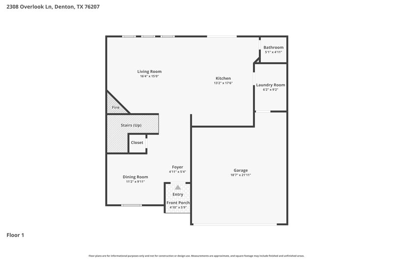 2,300/Mo, 2308 Overlook Ln Denton, TX 76207 Floor Plan View
