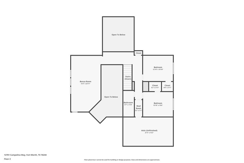 2,870/Mo, 12701 Campolina Way Fort Worth, TX 76244 Floorplan View 2
