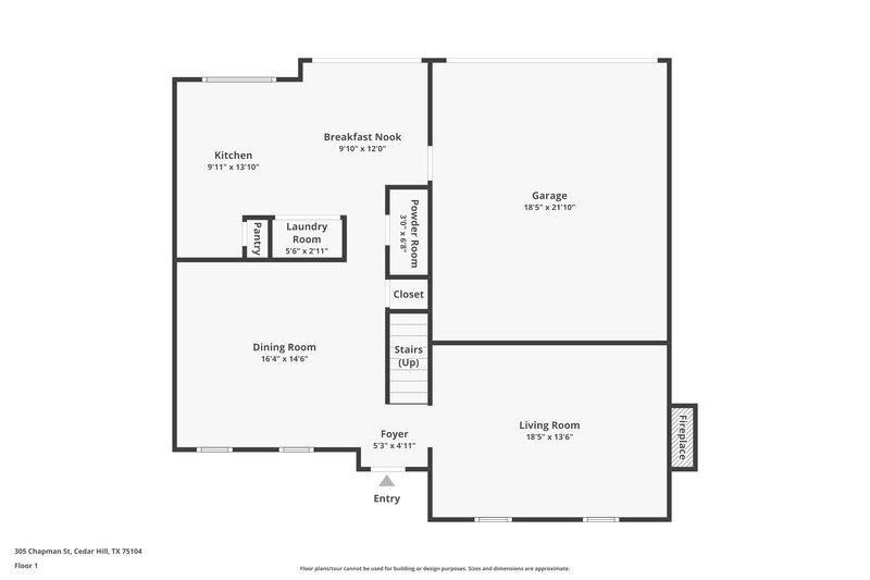 2,410/Mo, 305 Chapman St Cedar Hill, TX 75104 Floor Plan View
