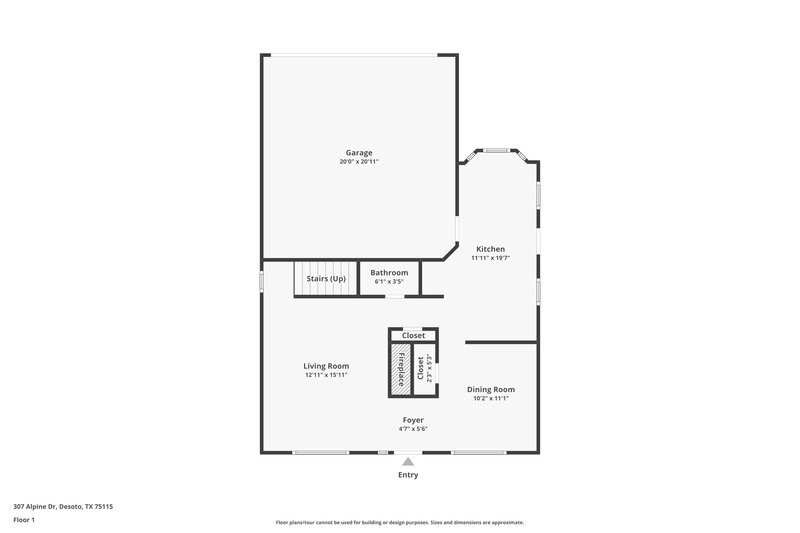 2,740/Mo, 307 Alpine Drive DeSoto, TX 75115 Floor Plan View