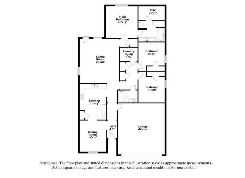 2,025/Mo, 14333 Wrangler Way Dallas, TX 75253 Floor Plan View