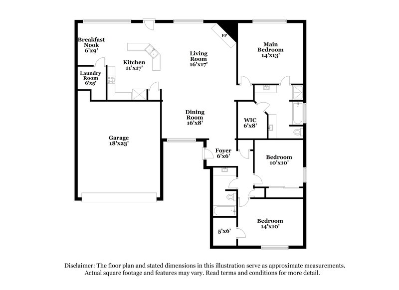 2,195/Mo, 613 Fawn Meadow Trl Kennedale, TX 76060 Floor Plan View