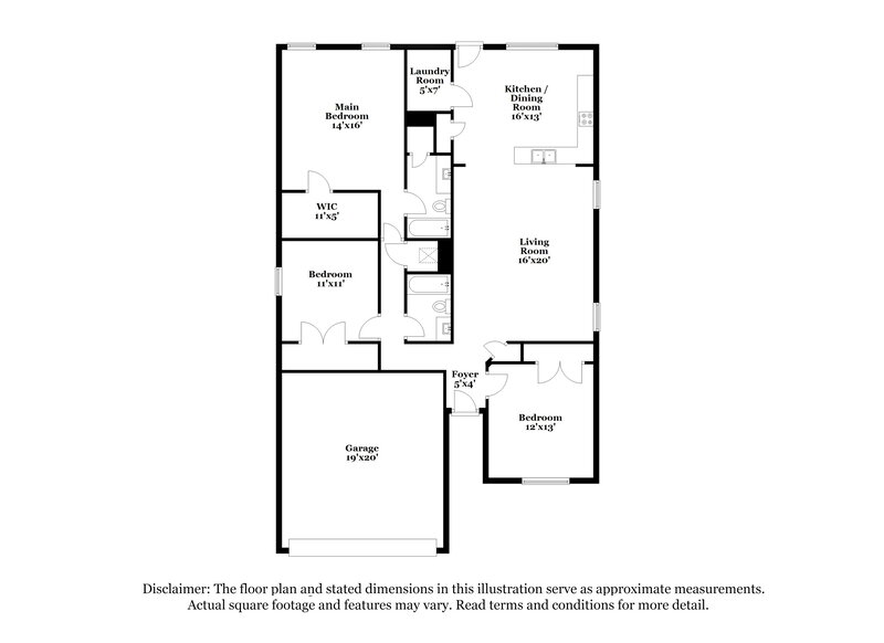 2,440/Mo, 3528 Quannah Dr Grand Prairie, TX 75052 Floor Plan View
