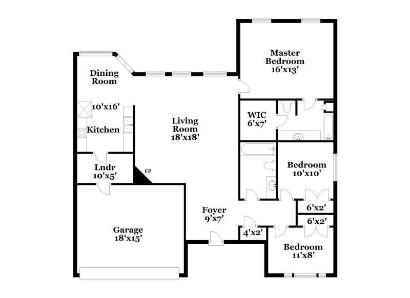 2,215/Mo, 718 Azalea Lane Cedar Hill, TX 75104 Floor Plan View