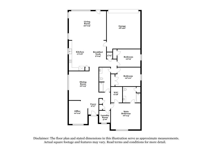 2,475/Mo, 608 Candelila Drive DeSoto, TX 75115 Floor Plan View