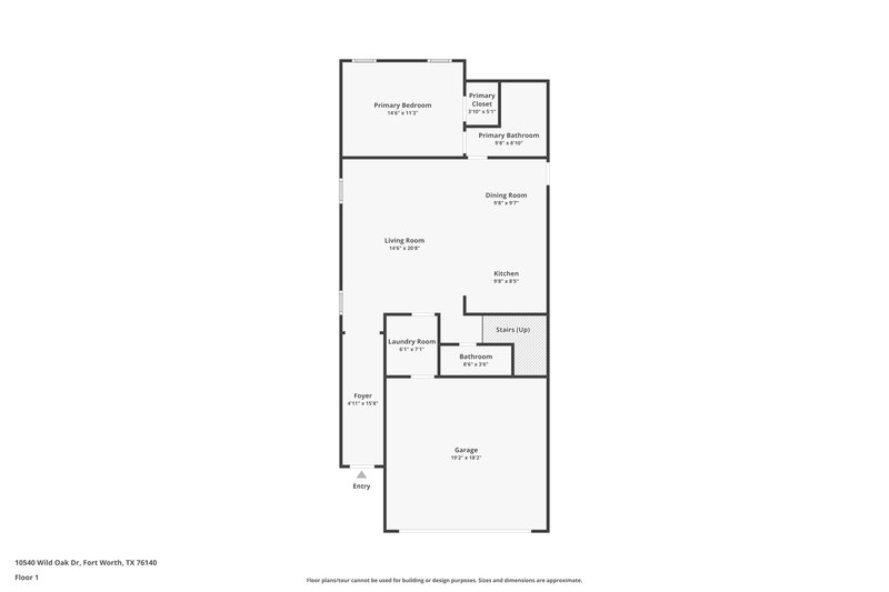 1,845/Mo, 10540 Wild Oak Dr Fort Worth, TX 76140 Floor Plan View