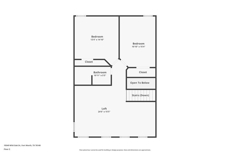 1,845/Mo, 10540 Wild Oak Dr Fort Worth, TX 76140 Floor Plan View 2