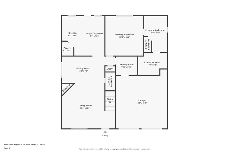 2,155/Mo, 8212 French Quarter Ln Fort Worth, TX 76123 Floor Plan View