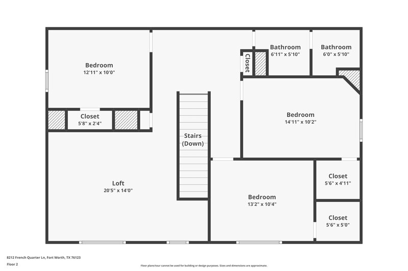 2,155/Mo, 8212 French Quarter Ln Fort Worth, TX 76123 Floor Plan View 2