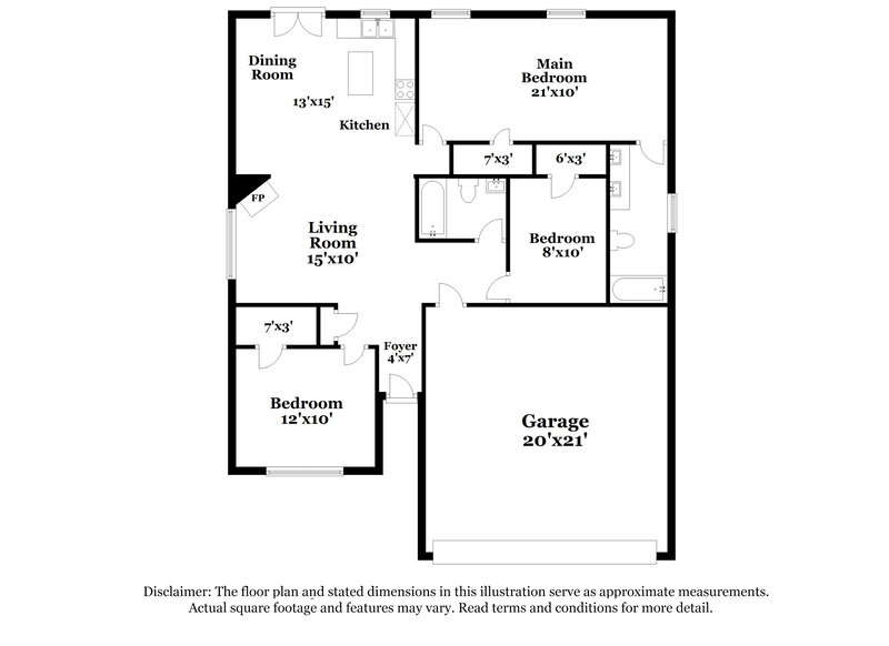 1,995/Mo, 9217 Saint Martin Rd Fort Worth, TX 76123 Floor Plan View