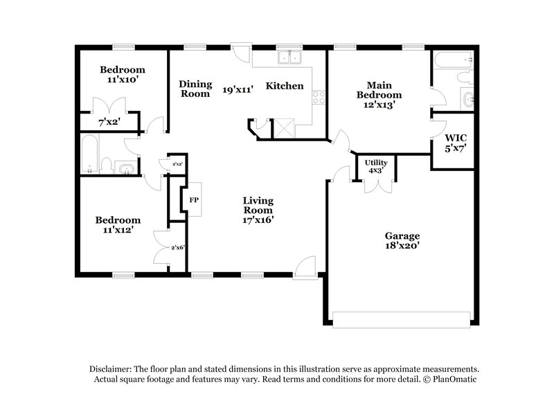 1,965/Mo, 423 Trout St Rockwall, TX 75032 Floor Plan View