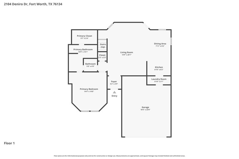1,965/Mo, 2104 Deniro Drive Fort Worth, TX 76134 Floor Plan View