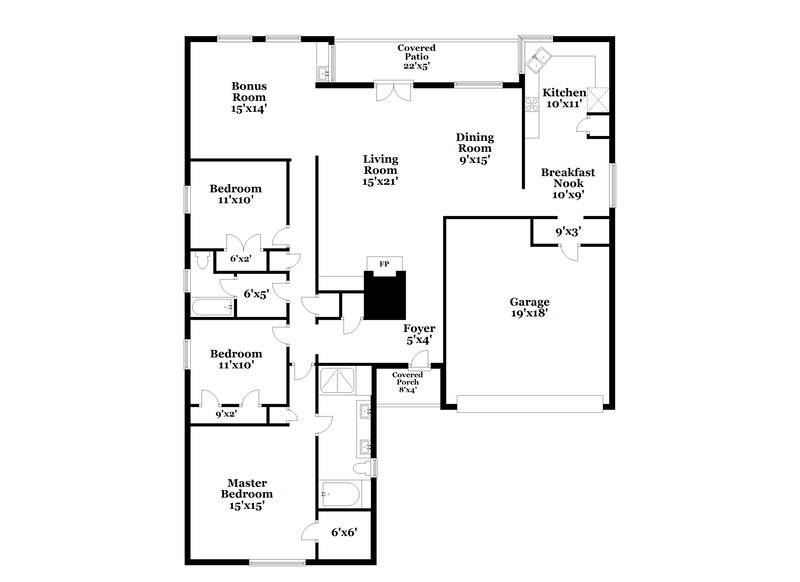 3,140/Mo, 1025 Meadow Creek Dr Lancaster, TX 75146 Floor Plan View