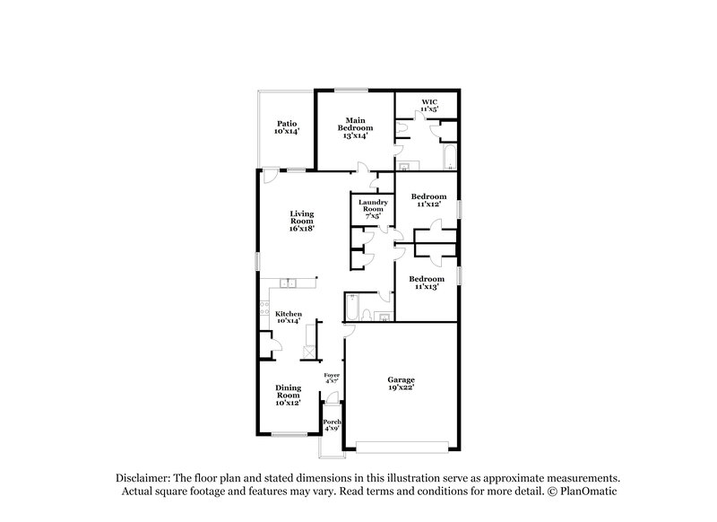 2,205/Mo, 204 Aaron St Anna, TX 75409 Floor Plan View