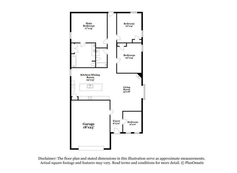 2,460/Mo, 2913 Louis St Fort Worth, TX 76112 Floor Plan View