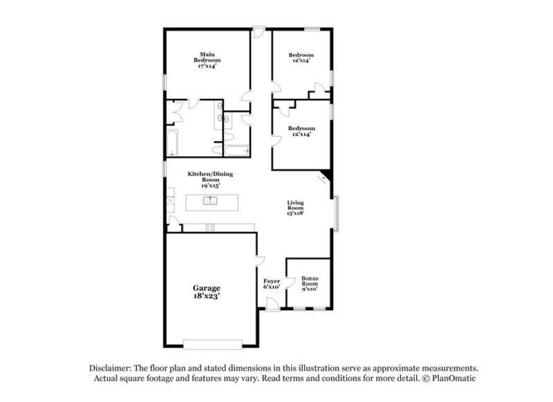 2,150/Mo, 2913 Louis St Fort Worth, TX 76112 Floorplan View