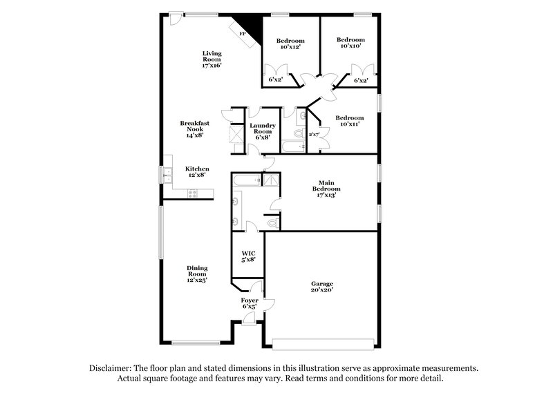 2,495/Mo, 828 Thorton Dr Cedar Hill, TX 75104 Floor Plan View