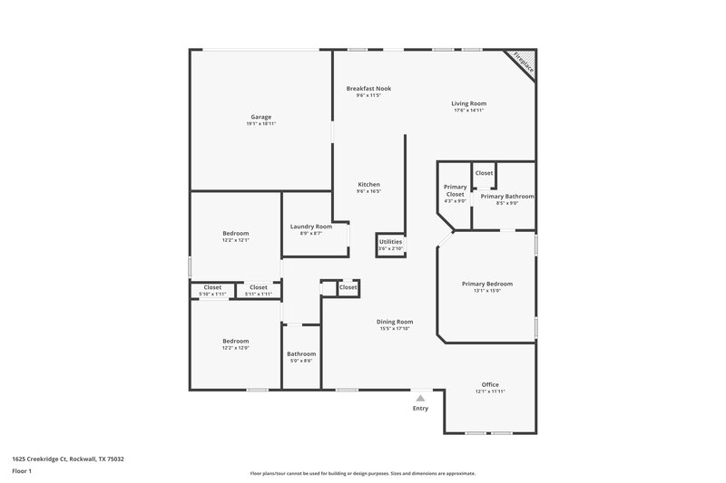 1,770/Mo, 1625 Creekridge Ct Rockwall, TX 75032 Floor Plan View