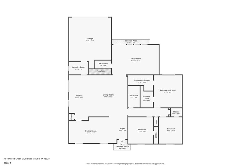 2,510/Mo, 1510 Wood Creek Dr Flower Mound, TX 75028 Floor Plan View