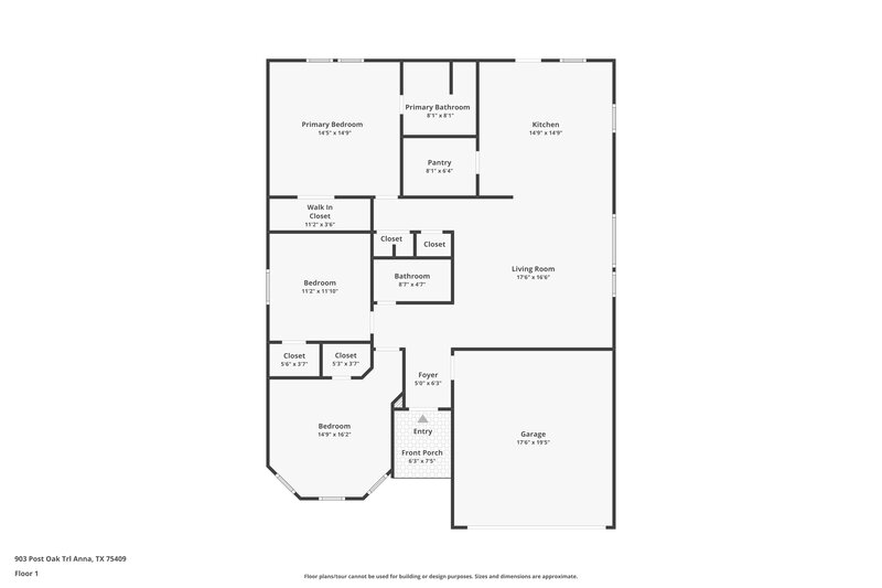2,680/Mo, 903 Post Oak Trail Anna, TX 75409 Floor Plan View