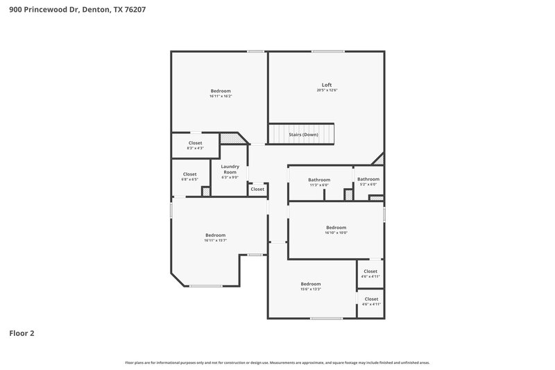 2,660/Mo, 900 Princewood DR Denton, TX 76207 Floor Plan View 2
