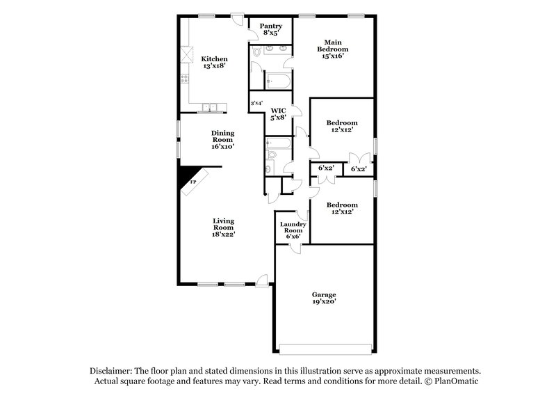 2,470/Mo, 6019 Guilia Dr Grand Prairie, TX 75052 Floor Plan View
