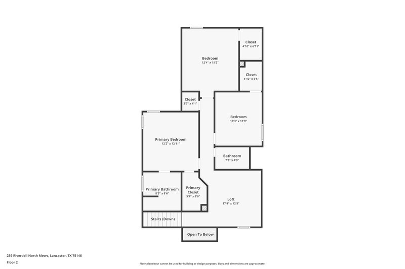2,335/Mo, 239 Riverdell North Mews Lancaster, TX 75146 Floor Plan View 2