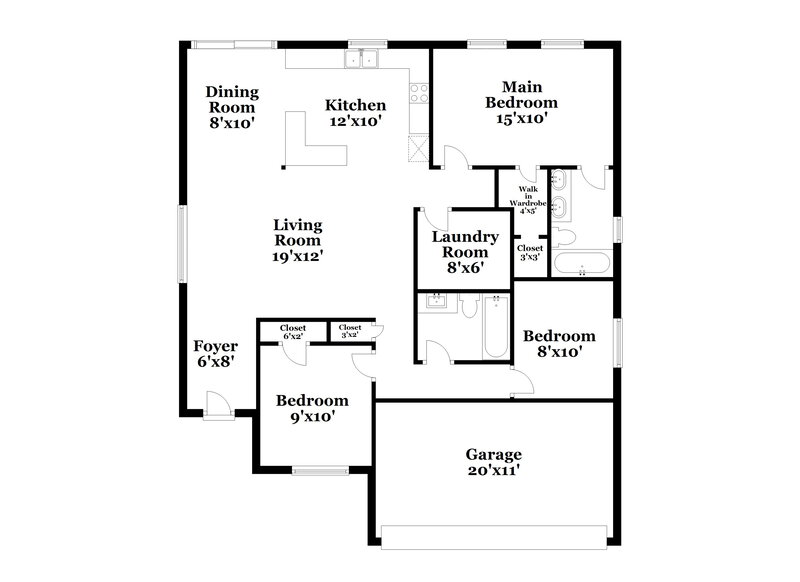 2,120/Mo, 436 San Lucas Dr Crowley, TX 76036 Floor Plan View