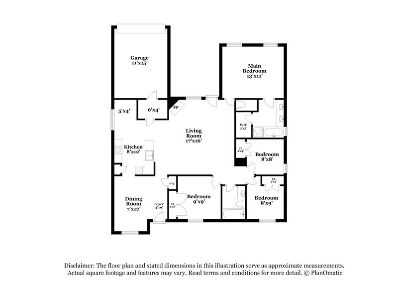 2,495/Mo, 405 Rio Rojo Dr Desoto, TX 75115 Floor Plan View