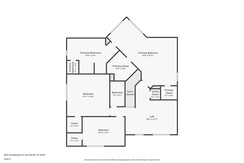 2,065/Mo, 8201 Southbrook Cir Fort Worth, TX 76134 Floor Plan View 2