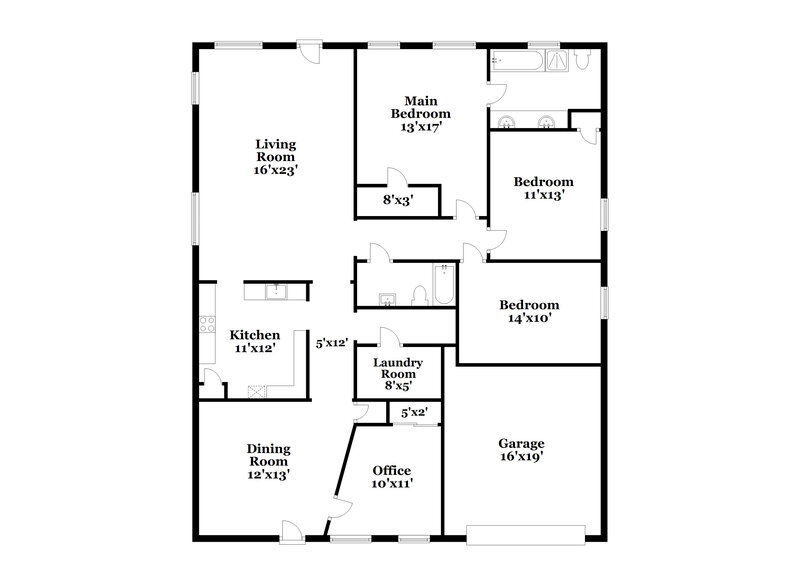 2,375/Mo, 2907 Hobble Ct Grand Prairie, TX 75052 Floor Plan View