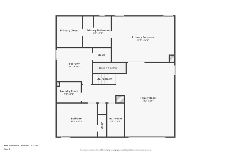 2,590/Mo, 1326 Burleson St Cedar Hill, TX 75104 Floor Plan View 2