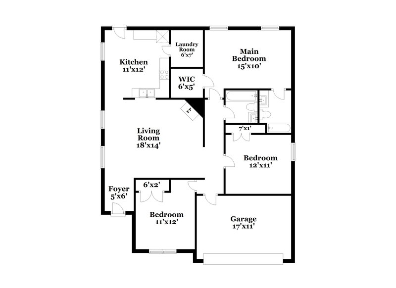 2,220/Mo, 3905 Thoroughbred Trail Fort Worth, TX 76123 Floor Plan View