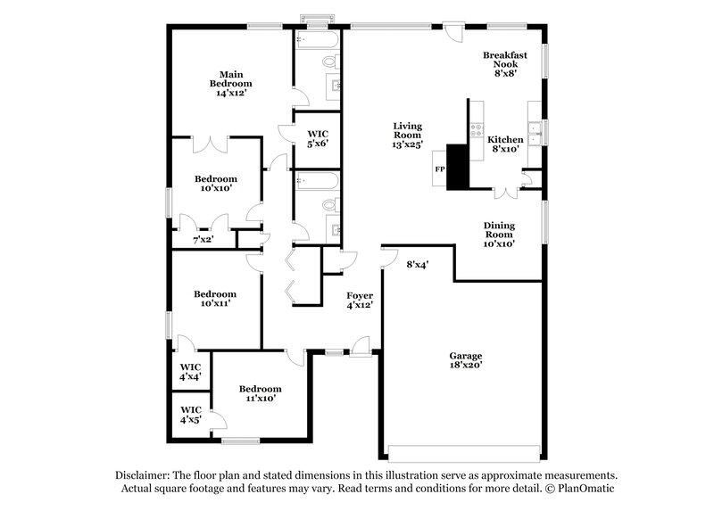 2,610/Mo, 6639 Mountain Cedar Ln Dallas, TX 75236 Floorplan View