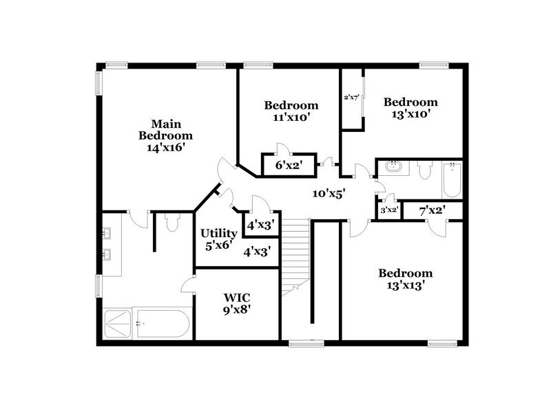 1,960/Mo, 3309 Bent Creek Dr Denton, TX 76210 Floor Plan View 2