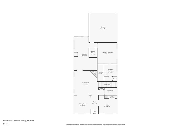 2,550/Mo, 605 Wounded Knee Dr Aubrey, TX 76227 Floor Plan View