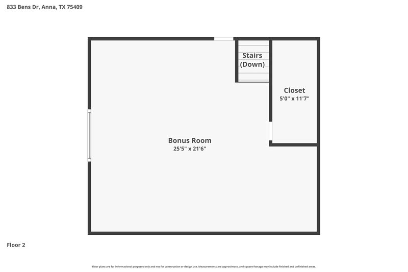 2,125/Mo, 833 Bens Dr Anna, TX 75409 Floor Plan View 2