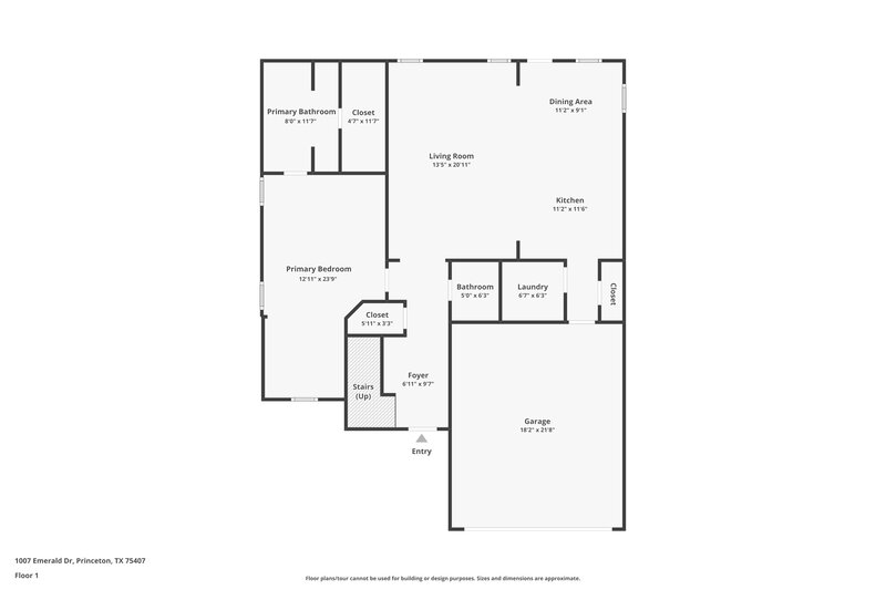 2,515/Mo, 1007 Emerald Dr Princeton, TX 75407 Floor Plan View
