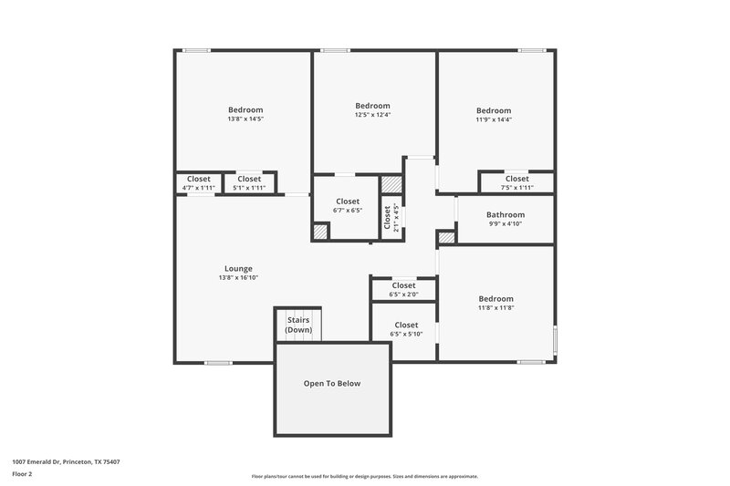 2,515/Mo, 1007 Emerald Dr Princeton, TX 75407 Floor Plan View 2