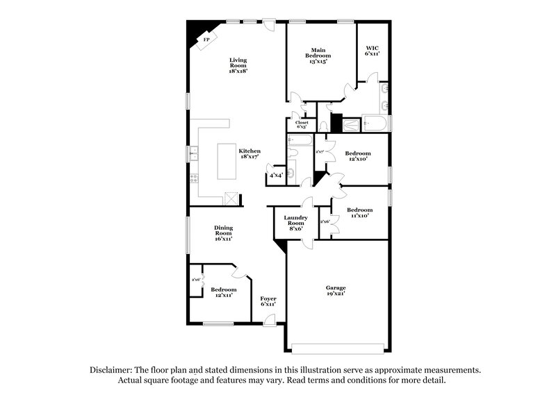 2,395/Mo, 3507 Founders Way Melissa, TX 75454 Floor Plan View