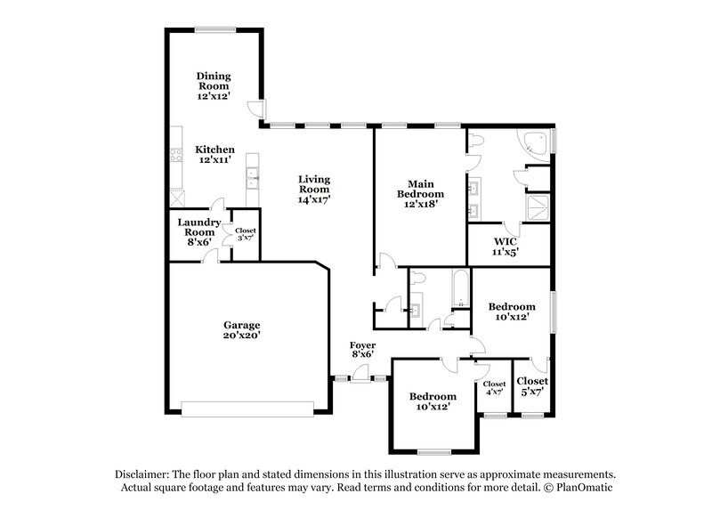 2,190/Mo, 2720 Silver Sage Dr Denton, TX 76209 Floorplan View