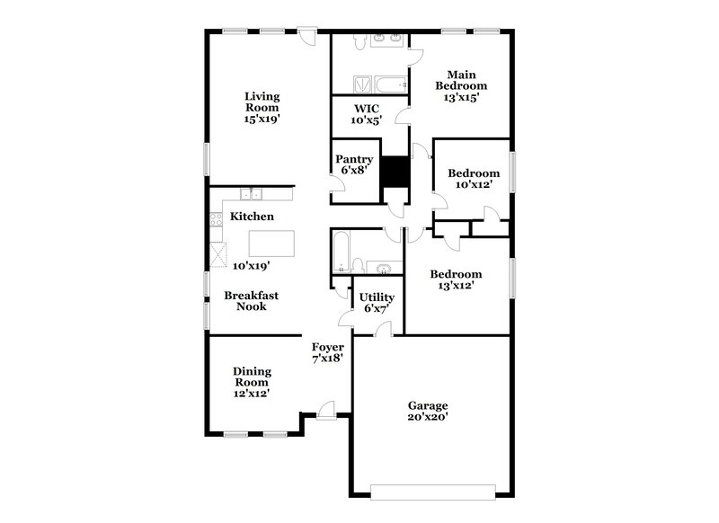 2,140/Mo, 1613 Chestnut St Anna, TX 75409 Floor Plan View