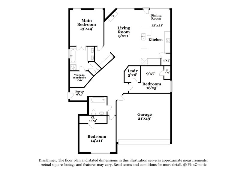 2,140/Mo, 6313 Seal Cv Fort Worth, TX 76179 Floor Plan View